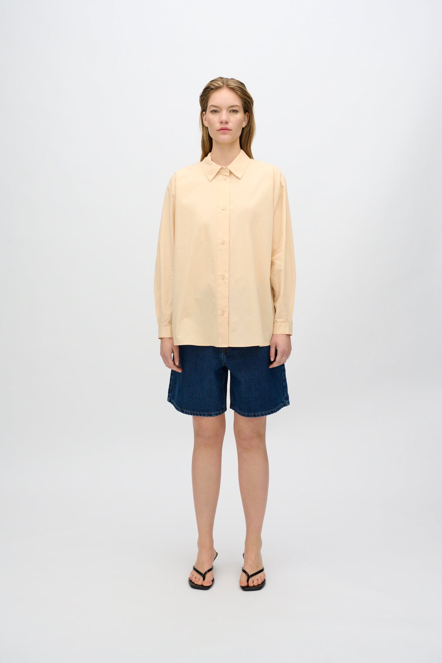Freja™ | Harper långärmad skjorta | Creme de Peche