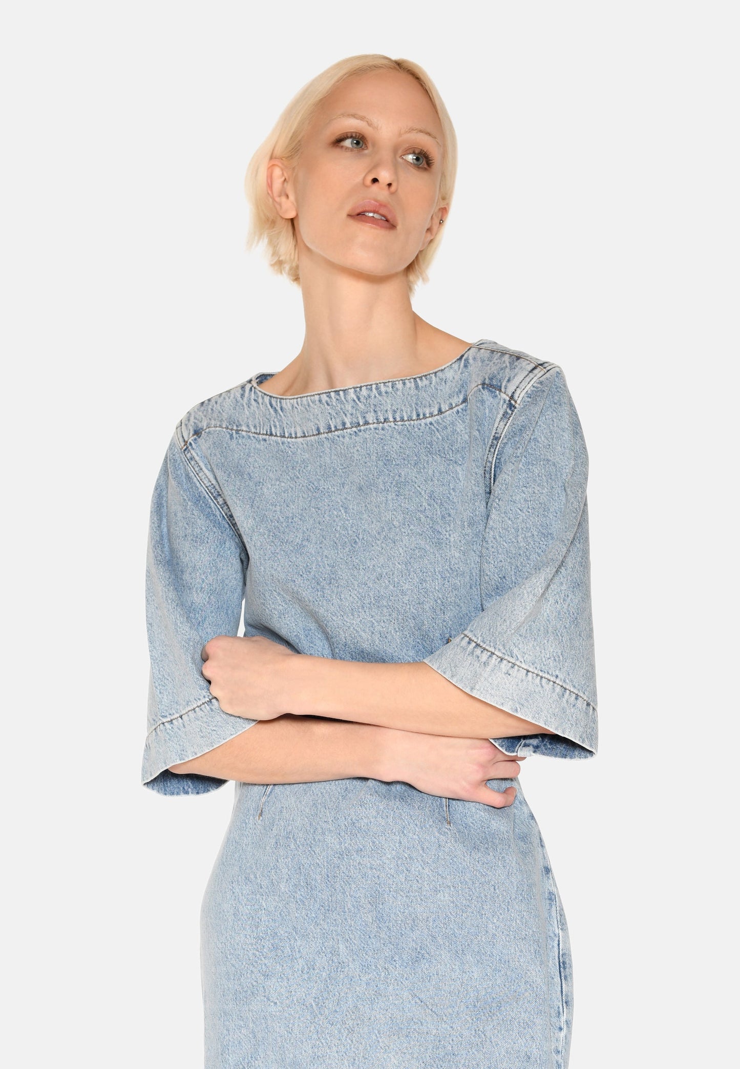 Freja™ | Jamilla denimklänning | Ljusblå