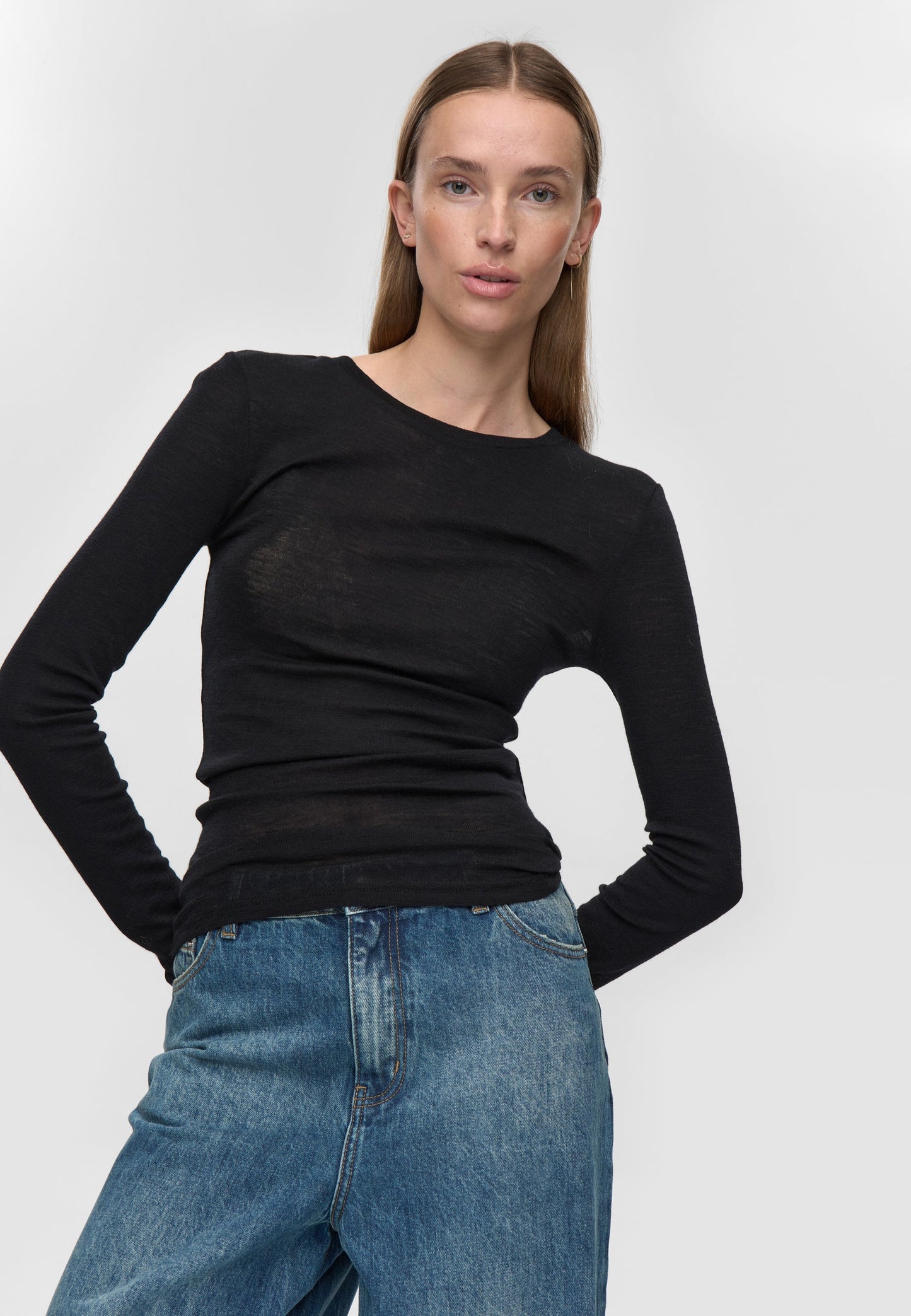 Freja™ | Natashas långärmad T-shirt | Svart