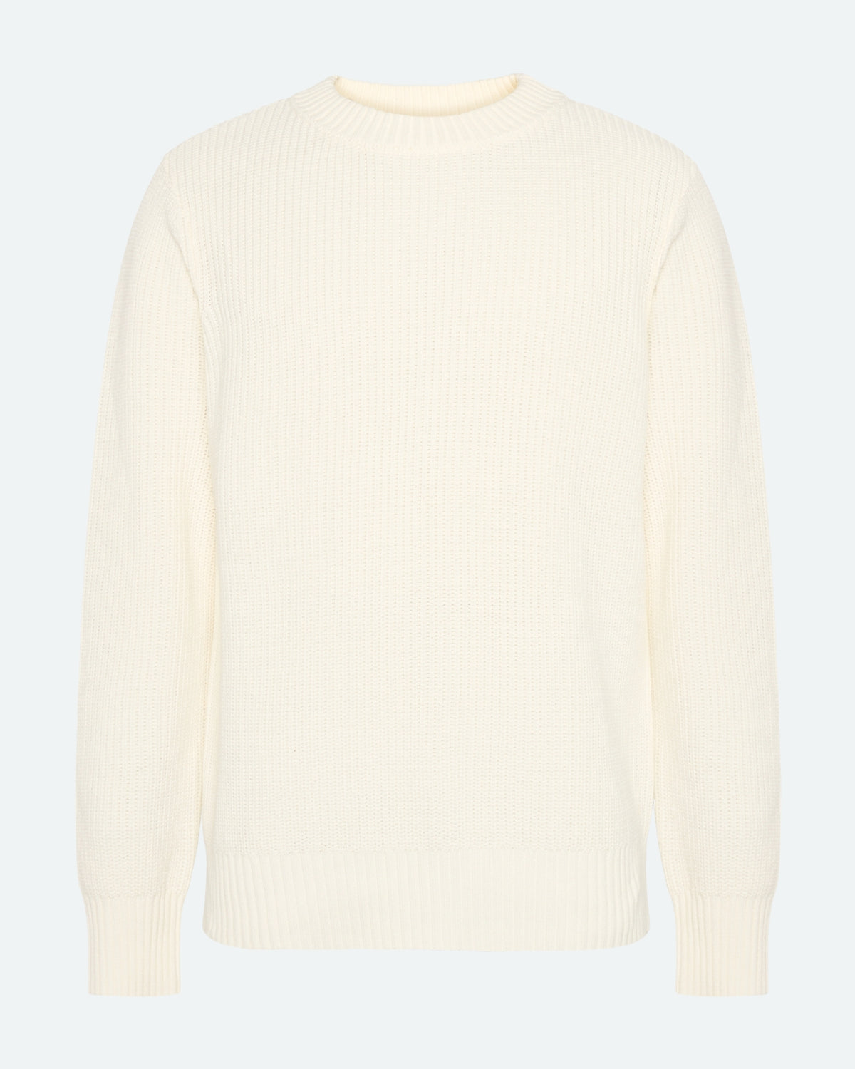 Freja™ | Rob enkel stickad tröja | Kokosmjölk