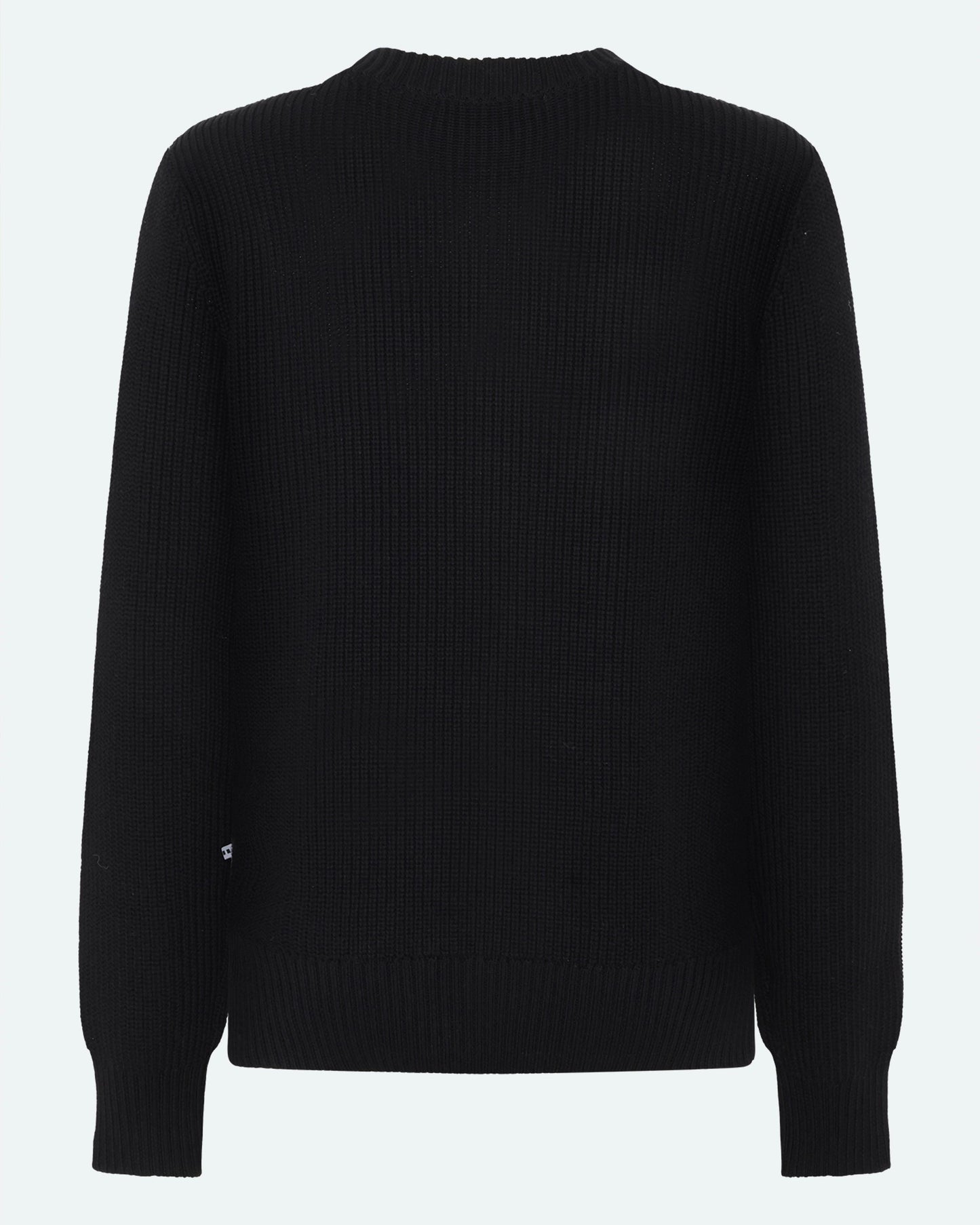 Freja™ | Rob enkel stickad tröja | Svart
