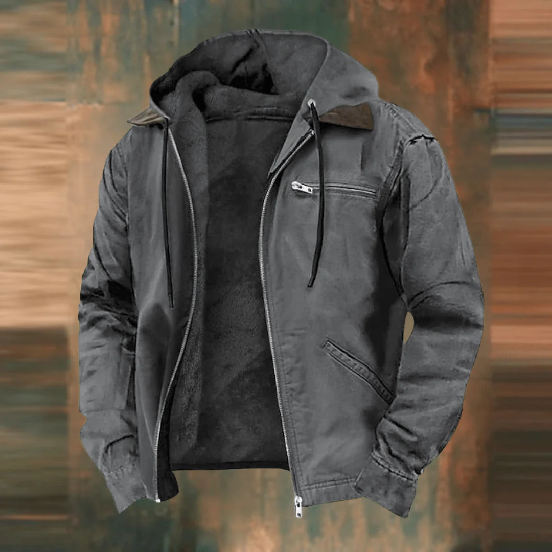 NordicHood™ – Varm Herrjacka med Fleecefoder