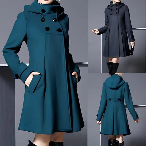 Aveline™ – Elegant Vinterkappa med Hög Krage