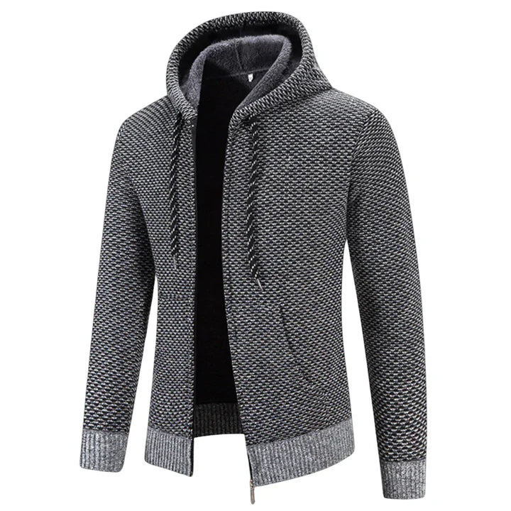 Ragnar™ – Stickad Herrtröja med Varmt Fleecefoder