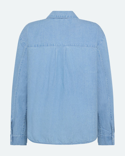 Freja™ | Fern denimskjorta | Ljusblå