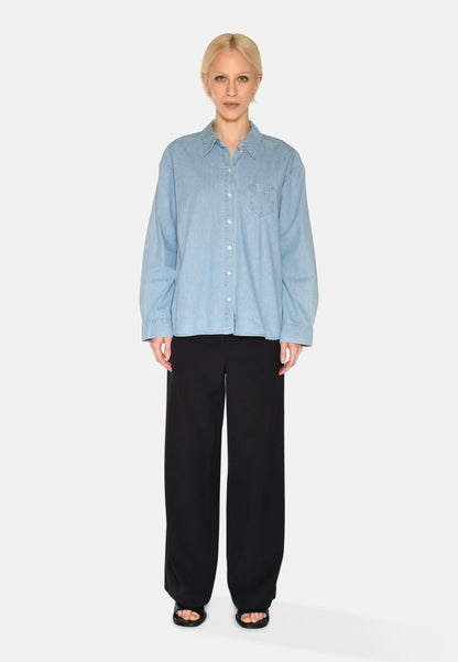 Freja™ | Fern denimskjorta | Ljusblå