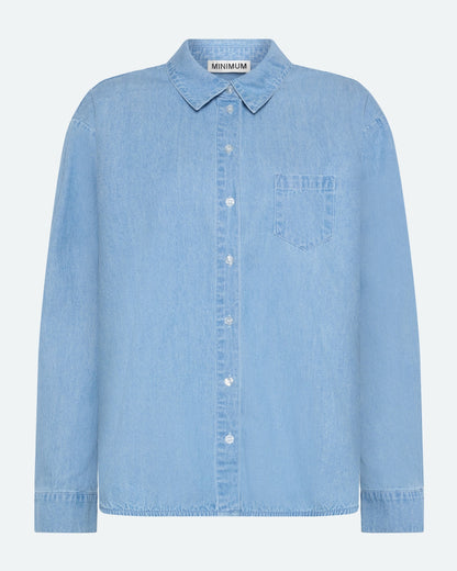 Freja™ | Fern denimskjorta | Ljusblå