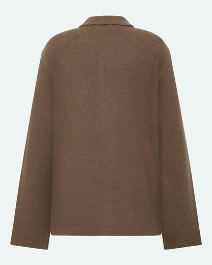 Freja™ | Flynn stickad skjorta | Shitake