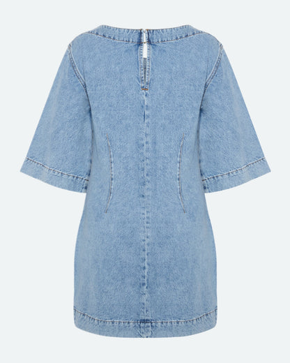 Freja™ | Jamilla denimklänning | Ljusblå