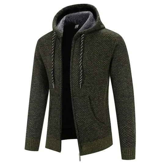 Ragnar™ – Stickad Herrtröja med Varmt Fleecefoder
