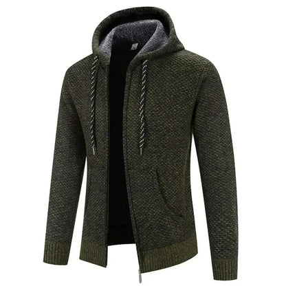 Ragnar™ – Stickad Herrtröja med Varmt Fleecefoder