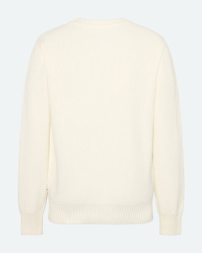 Freja™ | Rob enkel stickad tröja | Kokosmjölk