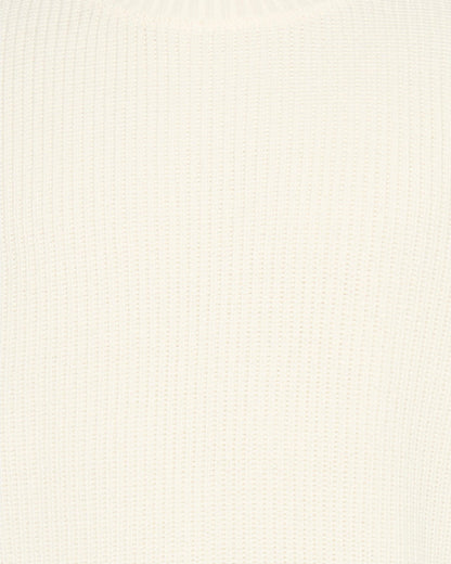 Freja™ | Rob enkel stickad tröja | Kokosmjölk