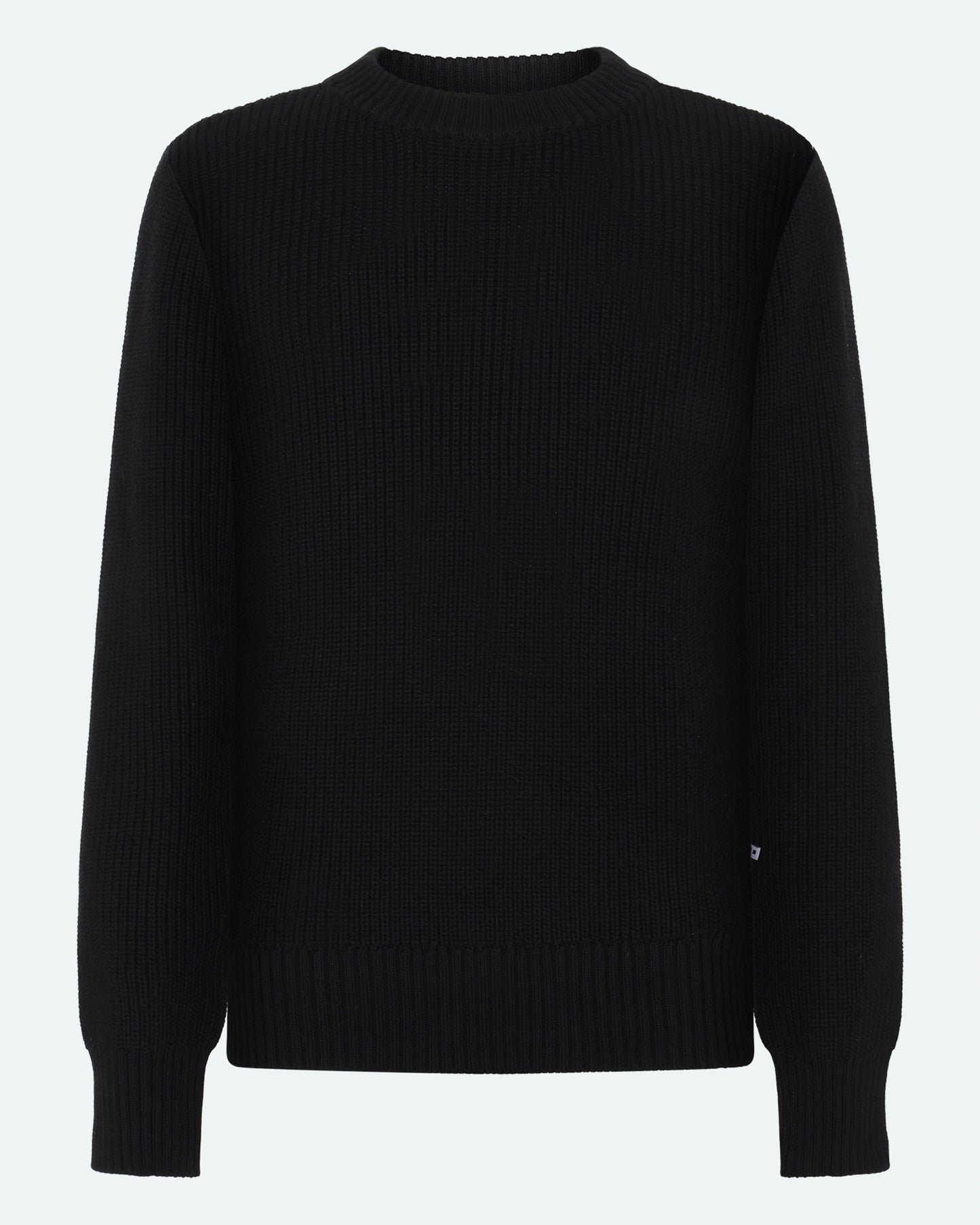 Freja™ | Rob enkel stickad tröja | Svart