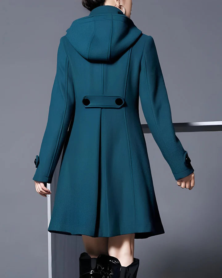 Aveline™ – Elegant Vinterkappa med Hög Krage