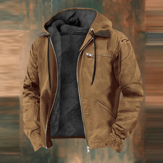 NordicHood™ – Varm Herrjacka med Fleecefoder